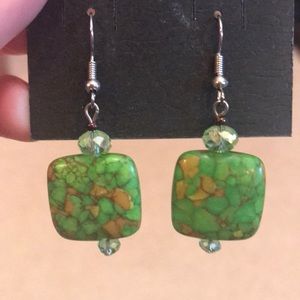 Silpada green dangling earrings